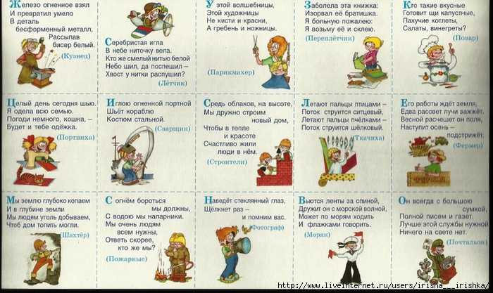 Интересные загадки о профессиях для детей: список и отзывы :: syl.ru