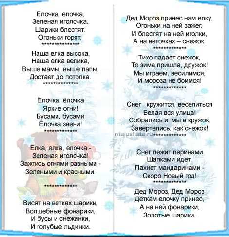 Новогодние стихи для детей 4-6 лет/ изучение стихов