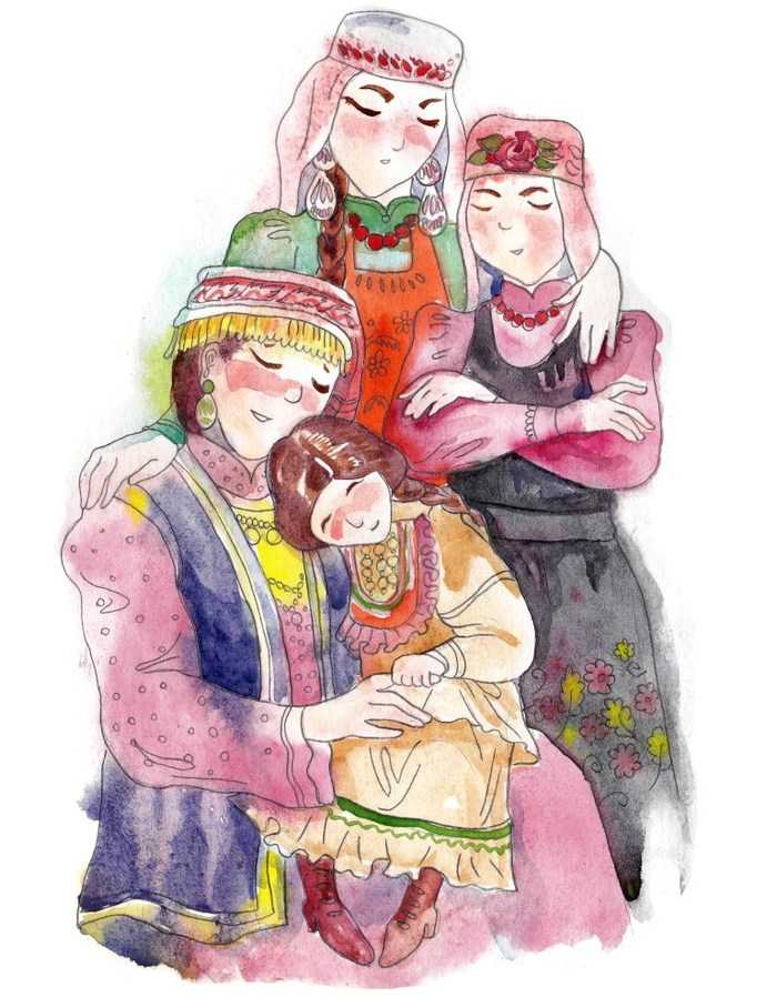 Три сестры татарская сказка с иллюстрациями