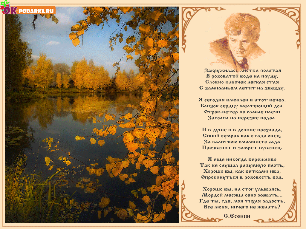 Русский классический стих. Осень стихи классиков. Стихи Есенина про осень.