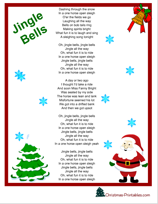 Песня jingle bells с английским текстом и переводом