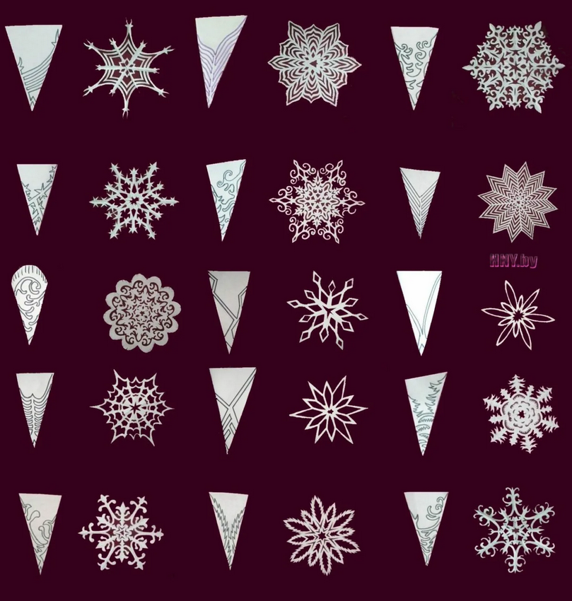 расскажет как сделать красивые снежинки из бумаги на Новый год своими руками Мы собрали 100 схем для вырезания снежинок от простых до сложных